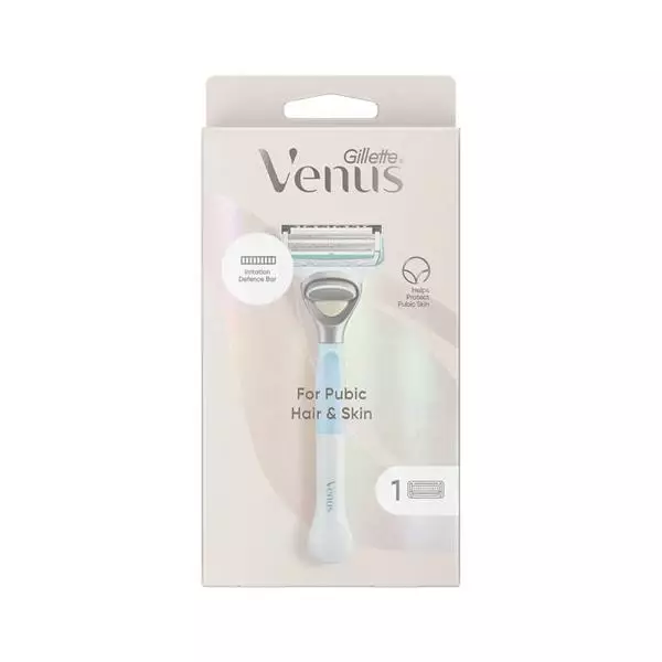 Gillette Venus pubic hair skin höylä ja terä - Varsiterät, ihokarvanpoistovahat/-laput - 7702018574162 - 1