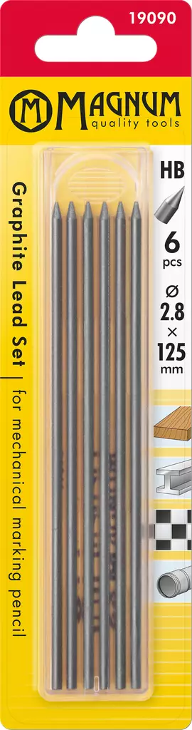 Grafiittilyijyt merkintäkynään 6kpl - Merkkausvälineet - 6418868190902 - 1