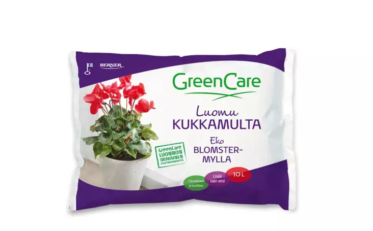 Greencare luomu kukkamulta 10L - Mullat ja turpeet - 6414504299442 - 1
