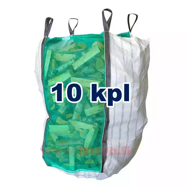 Halkosäkki 1000kg 95 x 95 x 160cm 10kpl - Suuremmat erät - 6438168117362 - 1