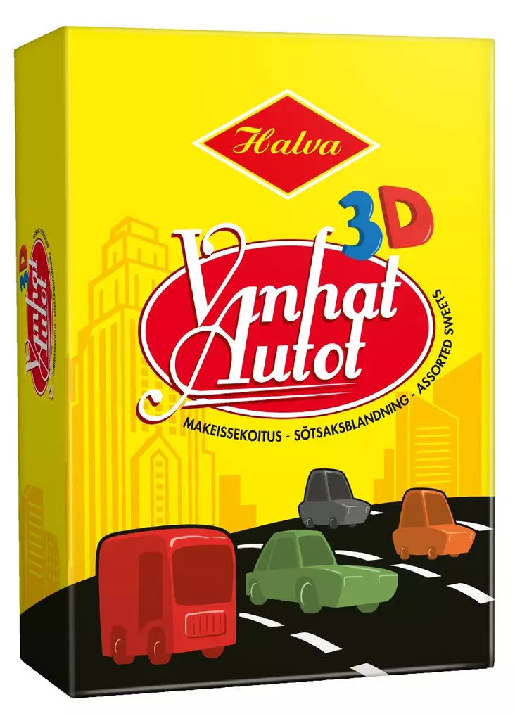 Halva 3D Vanhat Autot rasia 240g - Karkit - 6420900004092 - 1