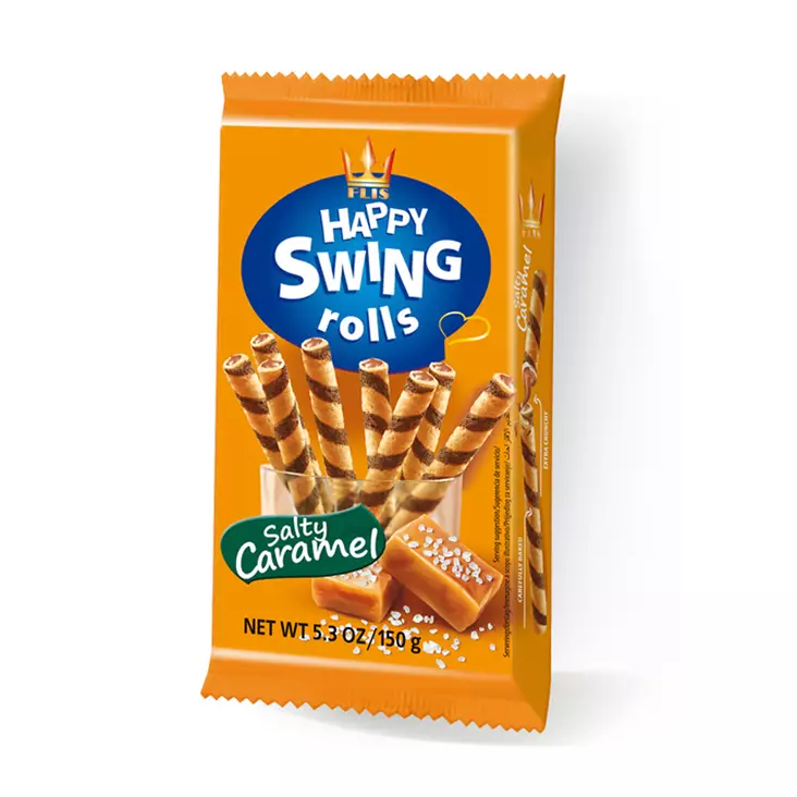 Happy Swing Rolls Salty caramel 150g - Keksit - 5908234812312 - 1