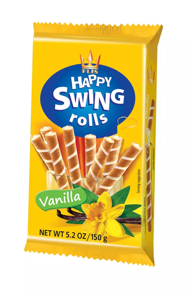 Happy Swing Rolls Vanilja 150g - Keksit - 5908234805642 - 1