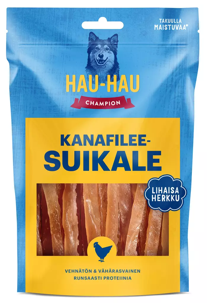Hau-Hau Champion Kanafilee suikale makupala koirille 100g - Koiran herkut - 6430076893512 - 1