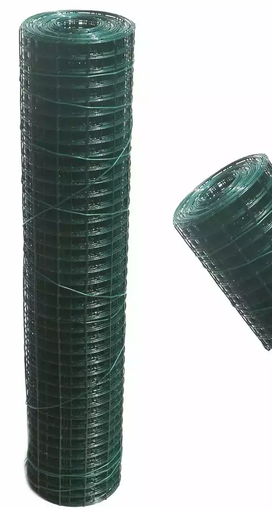 Hitsattu verkko 0,5"X1"X 1,1mm x 0,5m X 5m Vihreä PVC päällyste - Aitaverkot ja suojaverkot - 6438159035132 - 1