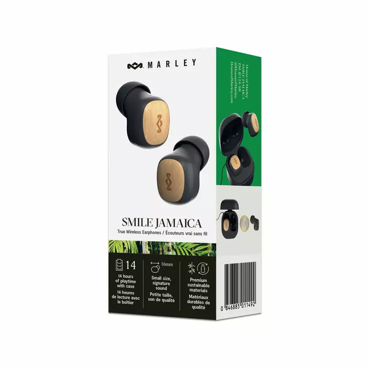 House of Marley Smile Jamaica Mini langattomat nappikuulokkeet, musta - Nappikuulokkeet - 846885011492 - 1