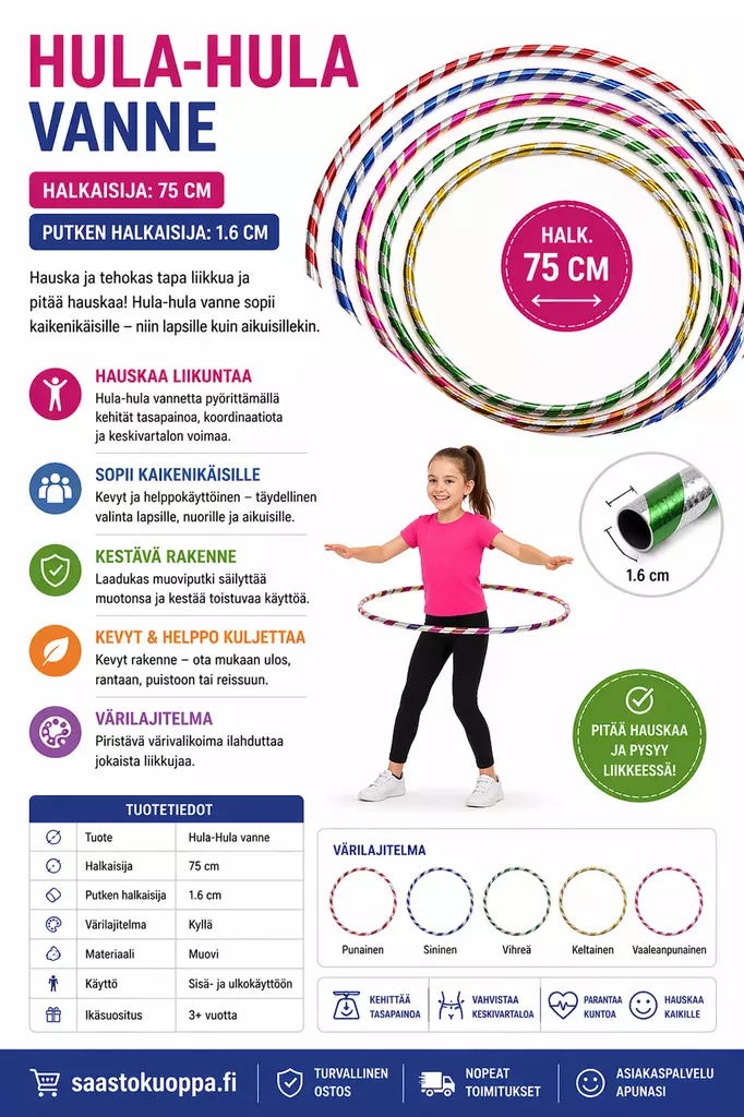 Hula hula vanne 75cm - Muut lelut - 6438159107112 - 1