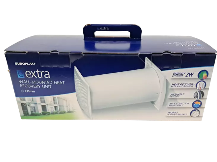 Ilmanvaihtokone Europlast E-EXTRA Ø100mm - Puhaltimet ja tuulettimet - 4750492013892 - 1