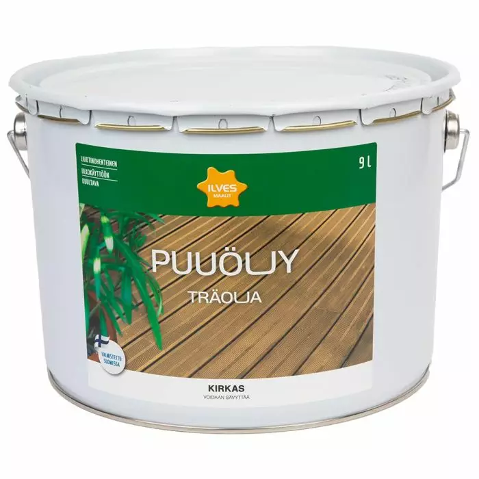 Ilves Puuöljy Kirkas Liuotinohenteinen 9L - Puuöljyt - 6430026950852 - 1