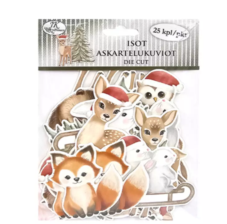 Isot askartelukuviot Metsäneläimet joulu - Askartelukoristeet - 6417715034352 - 1