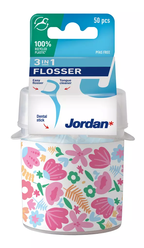 Jordan 3-in1 Flosser hammaslankain 50kpl - Suunhoitotarvikkeet & suuvedet - 7046110079812 - 1