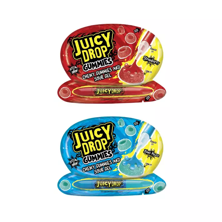 Juicy Drop Gummies and Sour Gel 57g - Karkit - 5011053022272 - 1