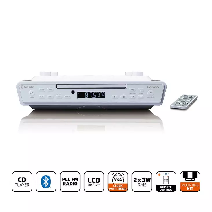 Keittön kelloradio lenco cd/bluetooth - Radiot, soittimet ja radiopuhelimet - 8711902040842 - 1