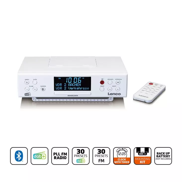 Keittöradio lenco dab+/fm - Radiot, soittimet ja radiopuhelimet - 8711902078852 - 1