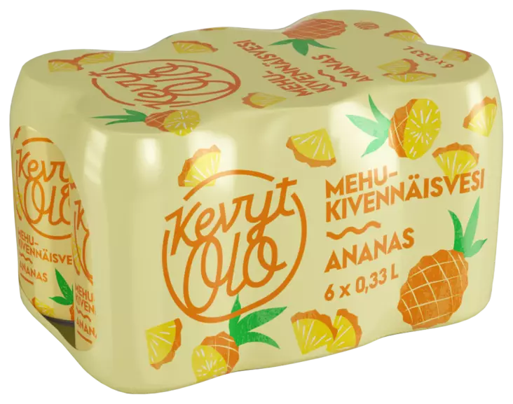 KevytOlo Ananas mehukivennäisvesi 0,33l - Lähdevedet ja kivennäisvedet - 6419806053952 - 1