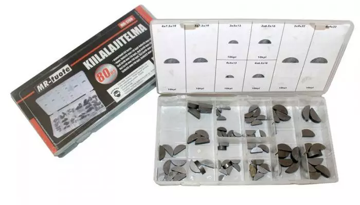 Kiilalajitelma 80-os. A3 teräs - Muut kiinnitystarvikkeet ja lajitelmat - 6430032156682 - 1