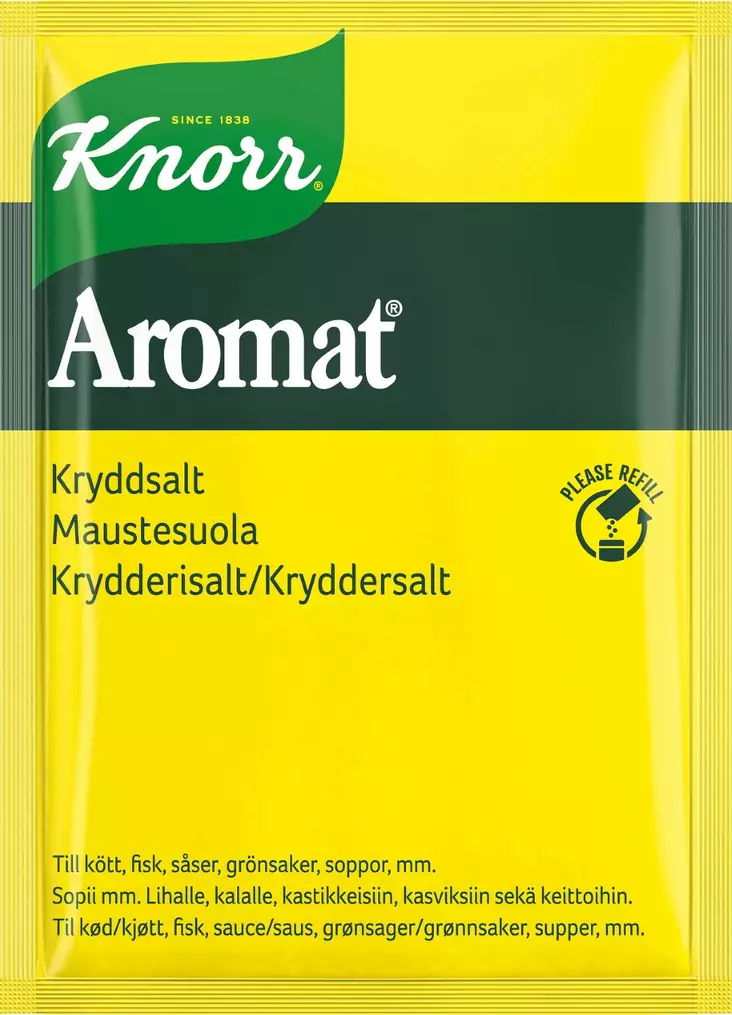 Knorr Aromat maustesuola täyttöpussi 90g - Elintarvikkeet - 7310394005912 - 1