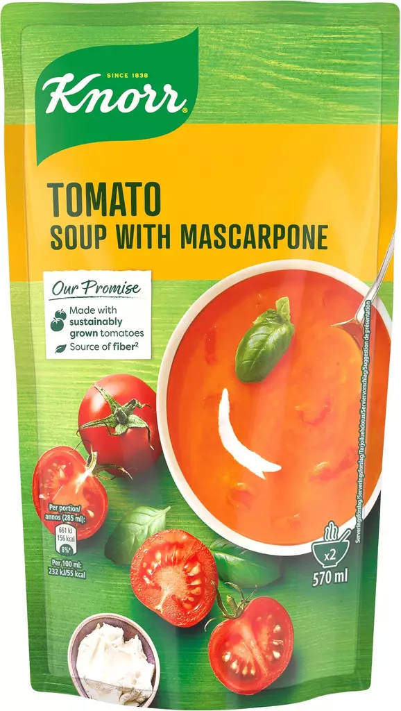 Knorr Tomaattikeitto mascarponejuustolla - Kuivaruoka-aineet, keitot ja kastikkeet - 8722700085072 - 1