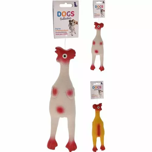 Koiran lateksilelu kana, värilajitelma - Koiran lelut - 8721037033862 - 1