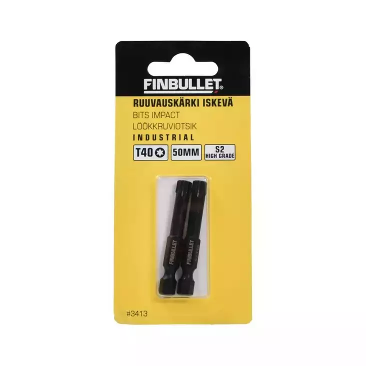 Konekärki iskevä T40*50mm 2kpl - Ruuvauskärjet - 6438152034132 - 1