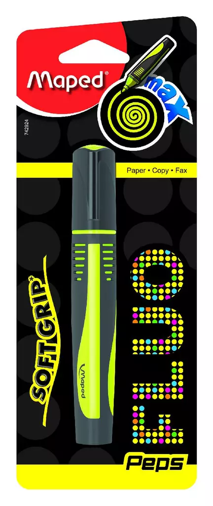 Korostuskynä Maped Fluo Max keltainen KP - Tussit, kuitukynät ja korostuskynät - 3154147429242 - 1