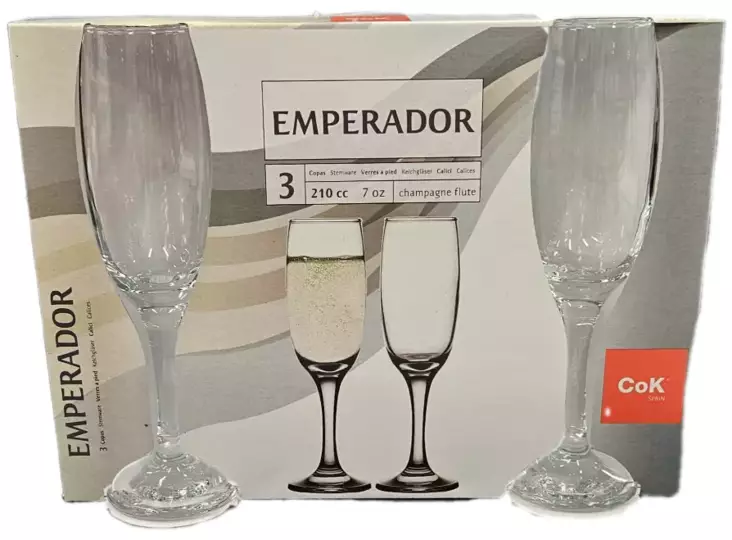 Kuohuviinilasisetti 3kpl/setti21,5cl - Juomalasit - 8435123227652 - 1