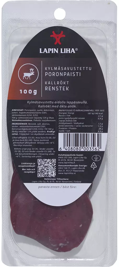 LAPIN LIHA KS PORONPAISTI 100G - Kissat - 6408080003562 - 1