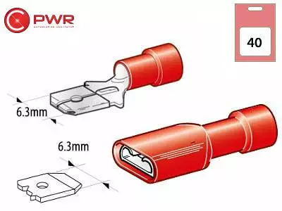 Lattaliitinsarja suojattu 6,3mm 40-os - Liittimet ja liitinlajitelmat - 6438255138492 - 1