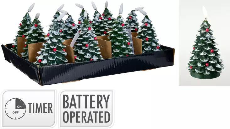 Led kynttilä kuusi 10cm - Led-kynttilät - 8721461125812 - 1