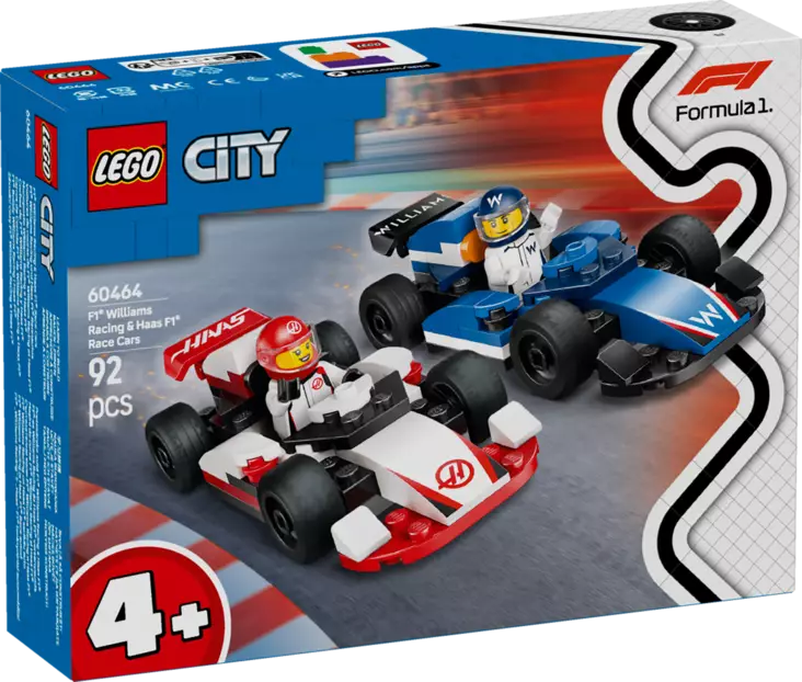 LEGO City 60464 F1 kilpa-autot Williams Racing ja Haas F1® - Legot - 5702017812632 - 1