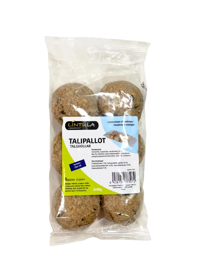 Lintula Talipallot 6X90g ilman verkkoa - Linnunruoka - 6438159773072 - 1