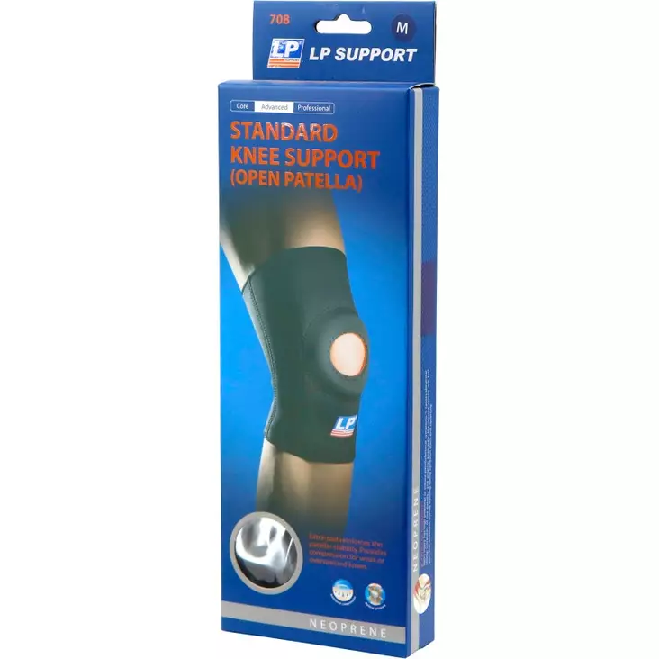 Lp polvituki 708 patella musta XXL - Muut urheilutarvikkeet - 4717556706602 - 1