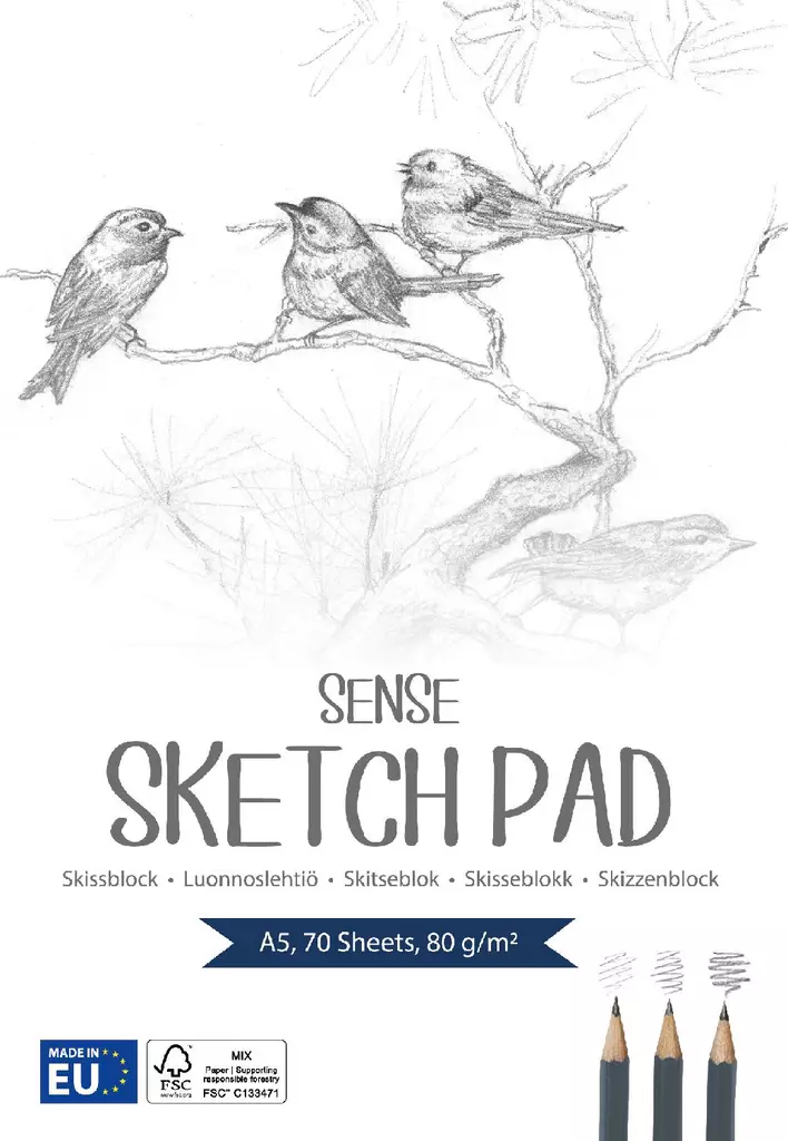 Luonnoslehtiö sense A5 70ark - Vihkot, lehtiöt, muistikirjat - 7312460108732 - 1