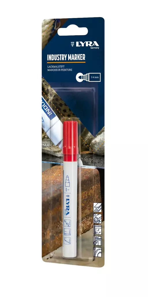 Lyra maalikynä punainen kp - Merkkausvälineet - 4084900408612 - 1