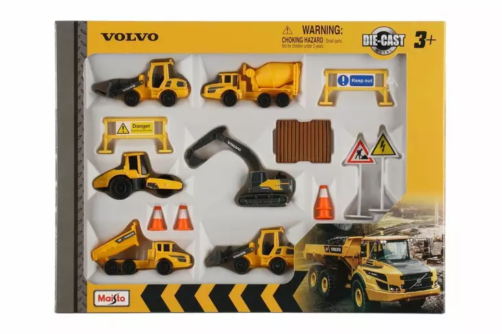 Maisto Työmaa-ajoneuvo leikkisetti Volvo - Leikkiautot ja kauko-ohjattavat autot - 6410413241442 - 1