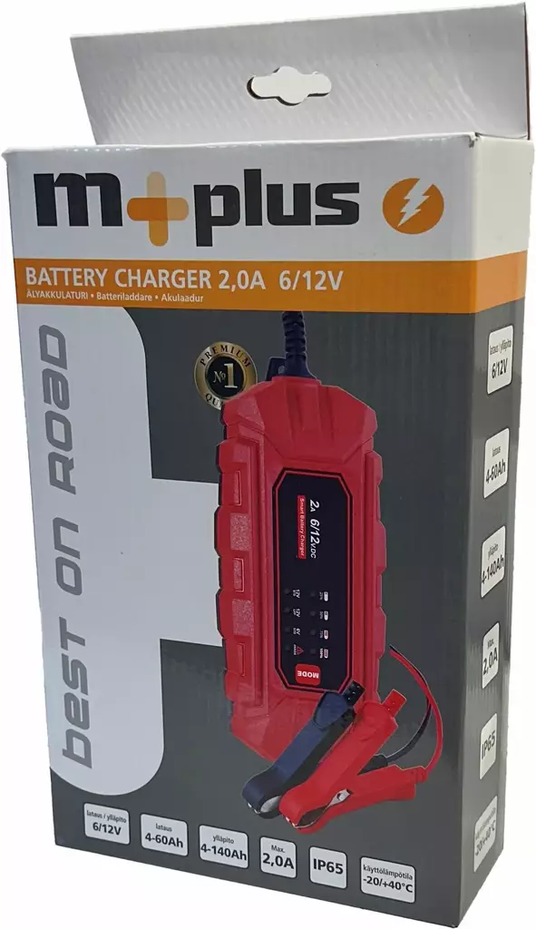 M+ älylaturi 2Ah 6V/12V - Akkulaturit - 6417196779612 - 1