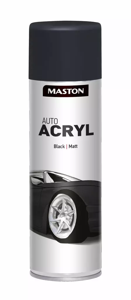 Maston AutoACRYL Matta musta 500ml - Automaalit - 6412490024932 - 2