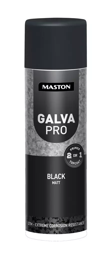 Maston Galva Pro spray musta 500ml - Metallimaalit - 6412490046972 - 1