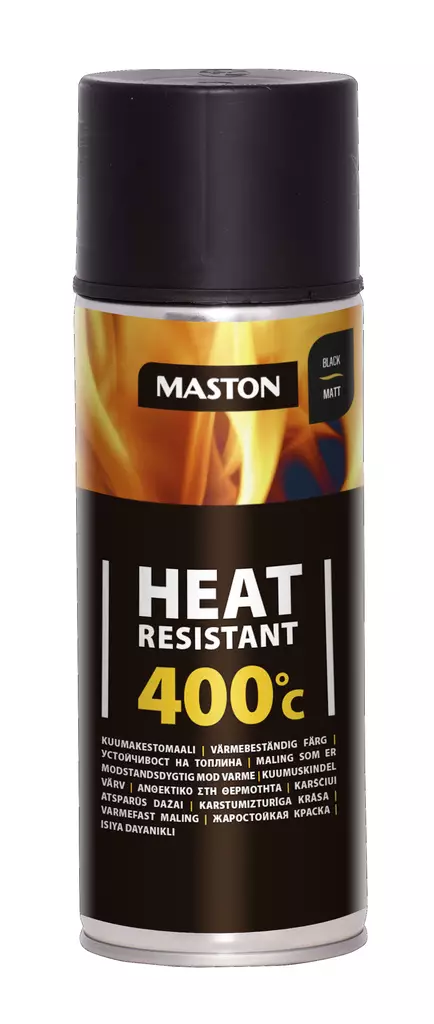MASTON KUUMAKESTOMAALI MUSTA 400C - Maalit - 6412494001212 - 2