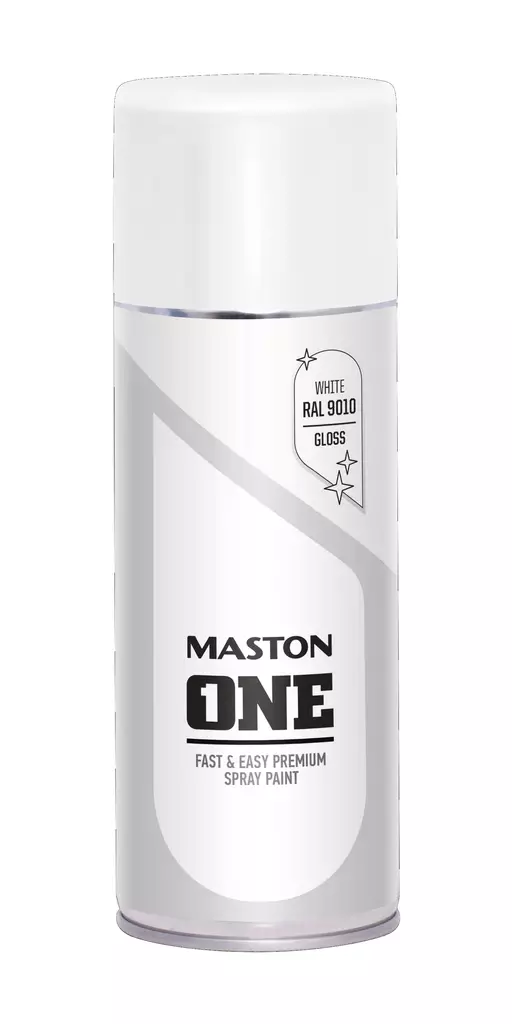 Maston ONE Spraymaali- Kiiltävä valkoinen 400ml - Spraymaalit - 6412490033712 - 2