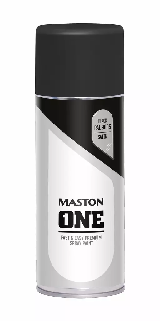Maston ONE Spraymaali- Satiini musta 400ml - Spraymaalit - 6412490023102 - 2