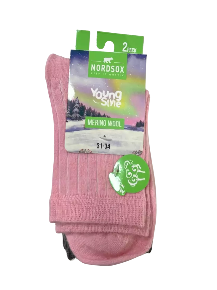 Merinovillasukat 2-pack 31-34 - Lasten sukat - 6438159719322 - 1