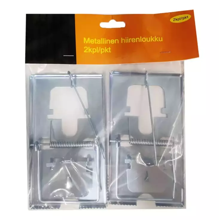 Metallinen hiirenloukku 2kpl/pkt. 12x6.3 - Jyrsijöiden & käärmeiden karkoittimet - 6438159899062 - 2