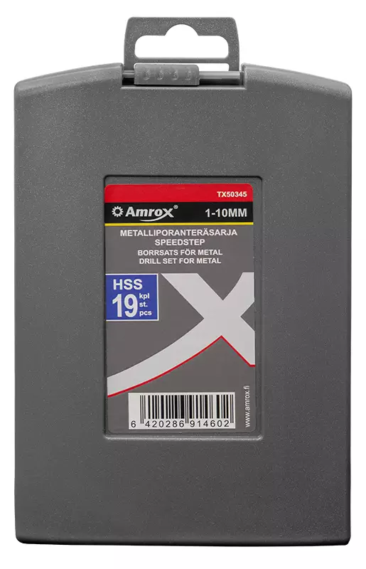 Metalliporanteräsarja HSS SpeedStep 19-os. 1-10mm - Metalliporanterät - 6420286914602 - 1