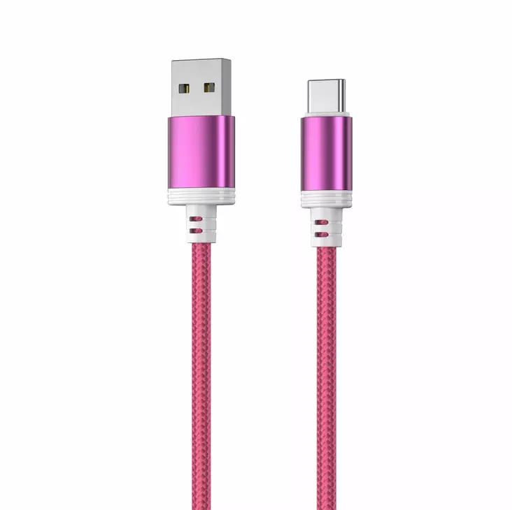 Mobia punottu kaapeli usb-a -> usb-c, 30w, 480 mbps, 1m, punainen - Puhelintarvikkeet ja laturit - 6430076524102 - 1