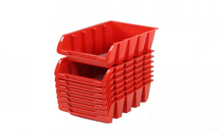 Muovilokerot, pinottava 8-os. punainen - Työkalupakit, hyllyt ja säilytys - 6430013069482 - 1