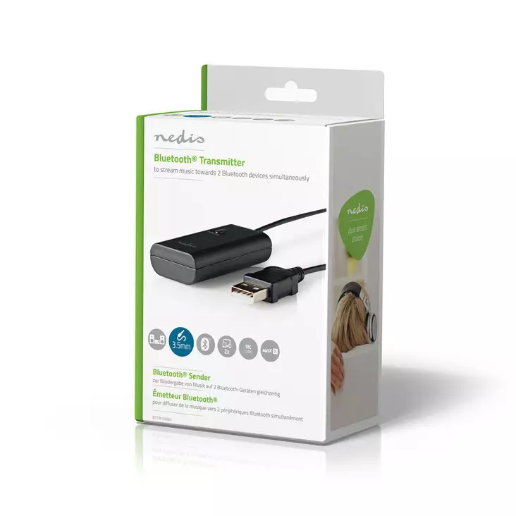 Nedis bluetooth llähetin APTX - Audiokaapelit - 5412810266722 - 1