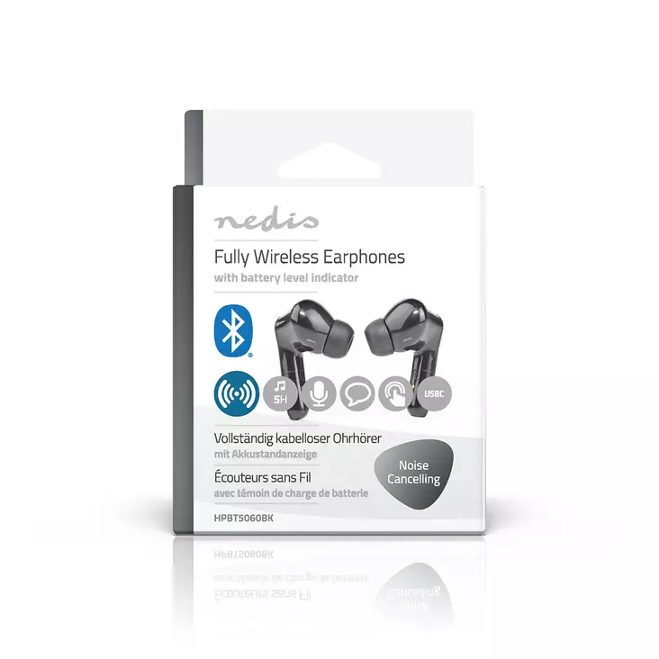 Nedis BT vastamelu nappikuulokkeet - Bluetooth kuulokkeet - 5412810413362 - 1