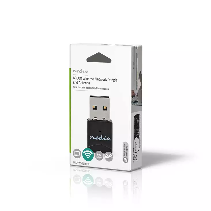 Nedis WLAN verkkosovitin 2.4/5GHZ USB3.0 - Muut tietokonetarvikkeet - 5412810438402 - 1