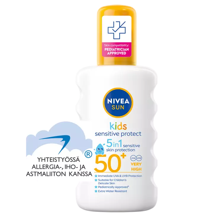 Nivea Kids Sensitive Sun Spray SPF 50+ - Aurinkorasvat ja itseruskettavat - 4006000132242 - 1